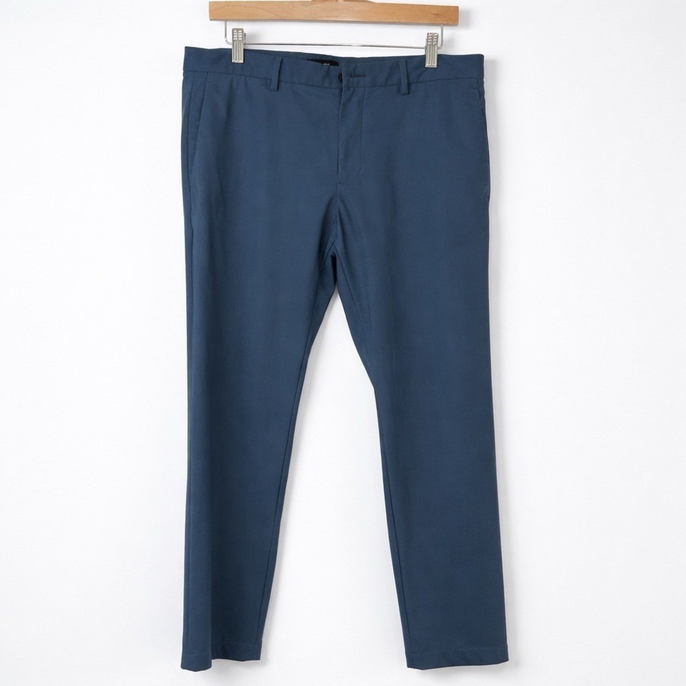 Theory Zaine SW Precision Ponte Pants Blue Slim Stretch Dress Pants 33